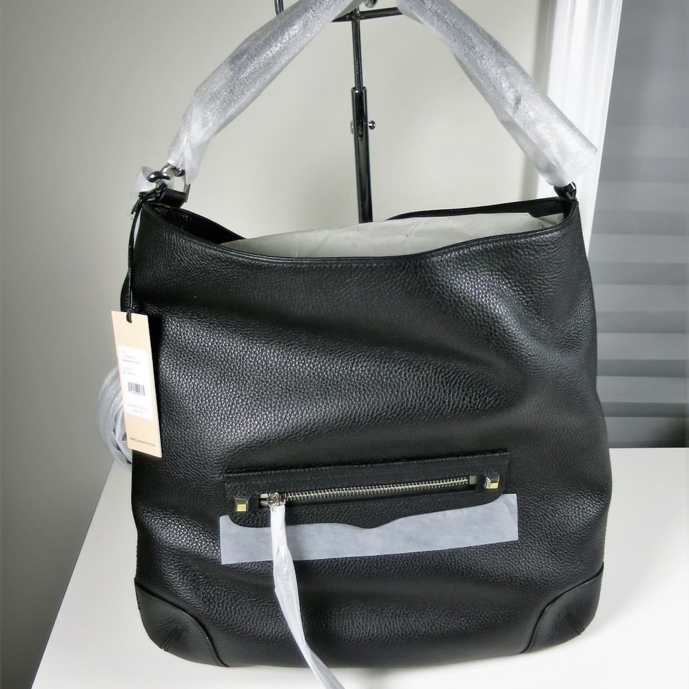 Rebecca Minkoff Slim Regan Hobo Leather Black NWT